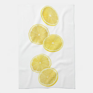 Falling pieces of lemon towel