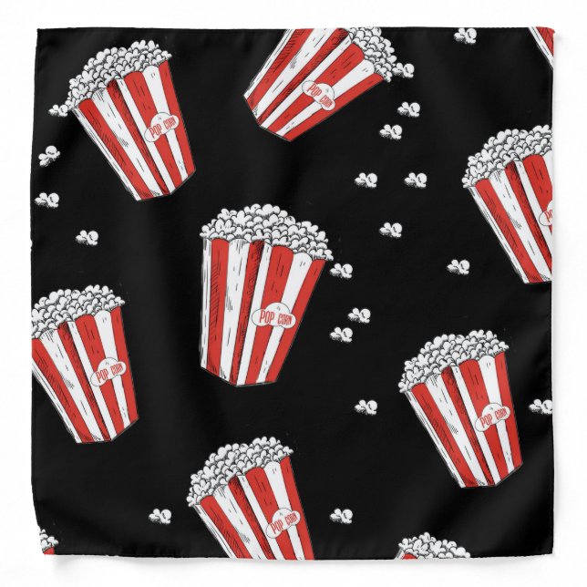 Falling Popcorn Pattern Bandana (Front)