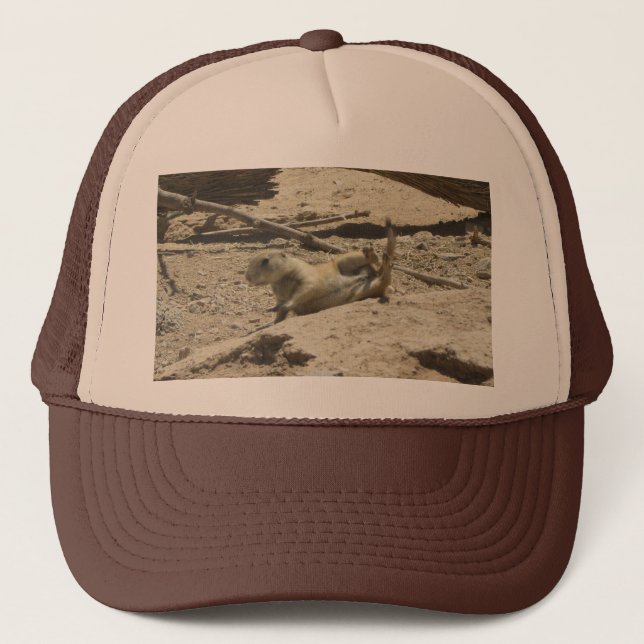 Falling Prairie Dog Trucker Hat (Front)