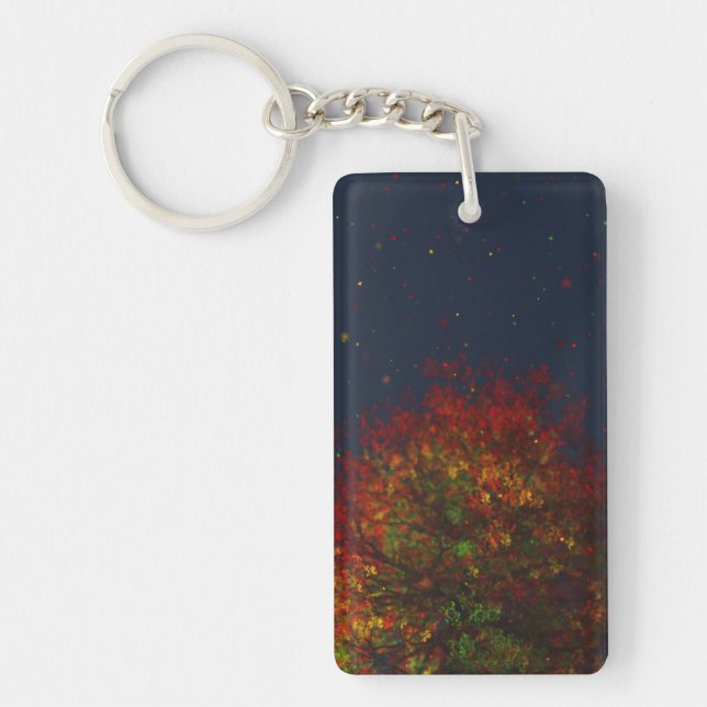 Falling Rainbow Acrylic Keychain (Front)