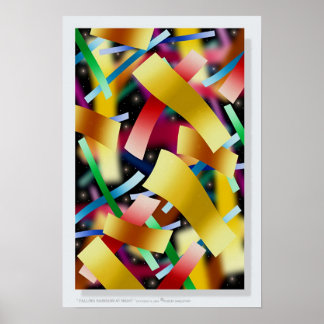 " FALLING RAINBOW AT NIGHT " by: Robert Singletary Poster