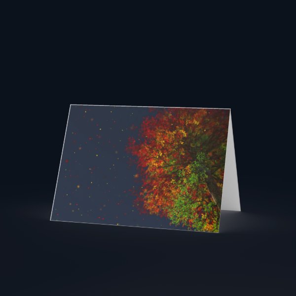 Falling Rainbow Card