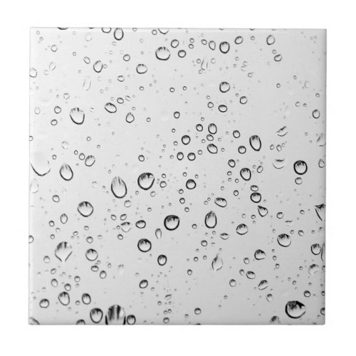 Falling Raindrops Ceramic Tile