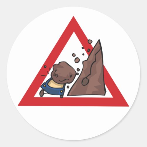 Falling Rocks Road Sign Stickers