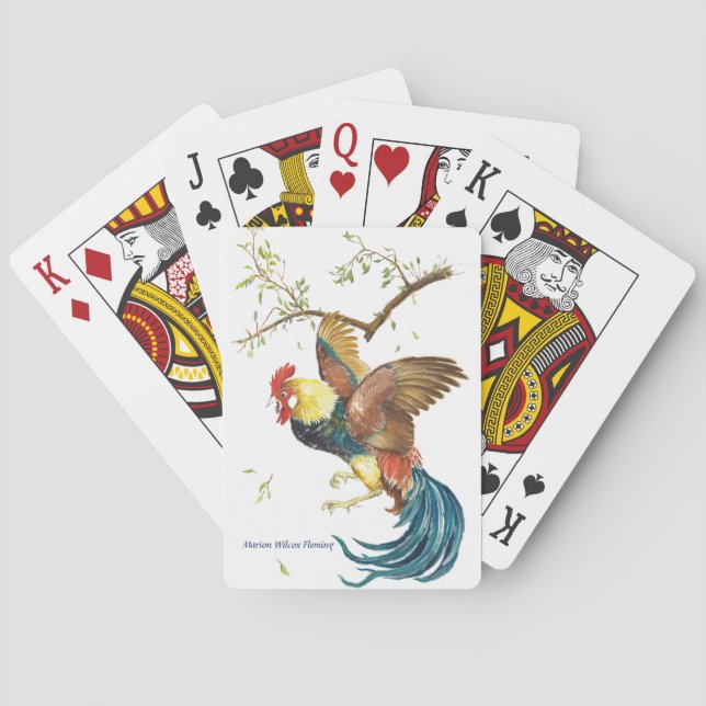 Falling Rooster Poker Cards (Back)