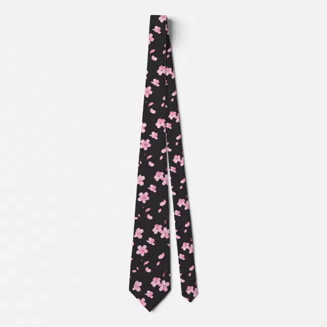 Falling Sakura Blossoms Neck Tie