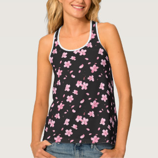 Falling Sakura Blossoms Tank Top