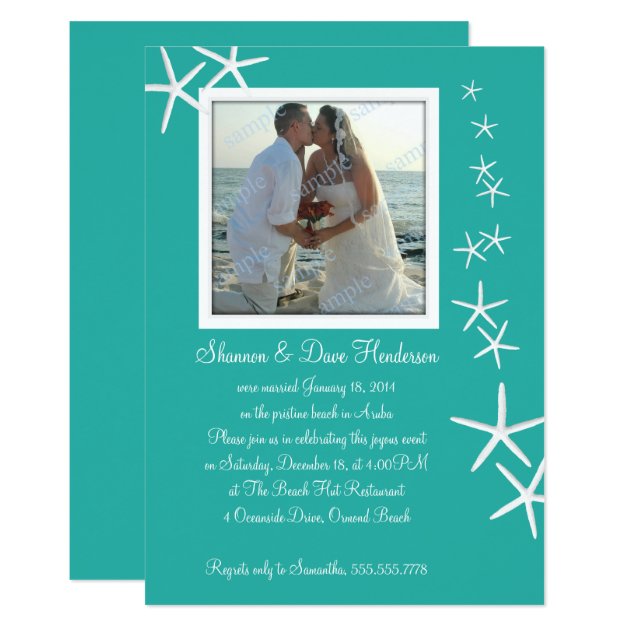 Falling Sea Stars Post-Wedding Photo Invitation