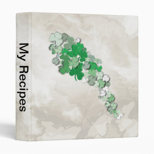 Falling Shamrocks 3 Ring Binder