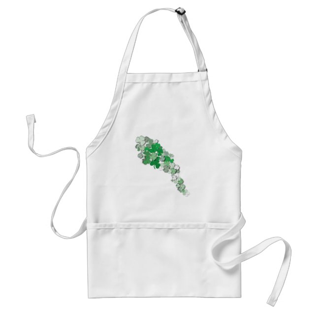 Falling Shamrocks Adult Apron (Front)