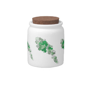 Falling Shamrocks Candy Jar
