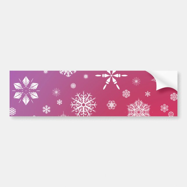 Falling snow bumper sticker (Front)