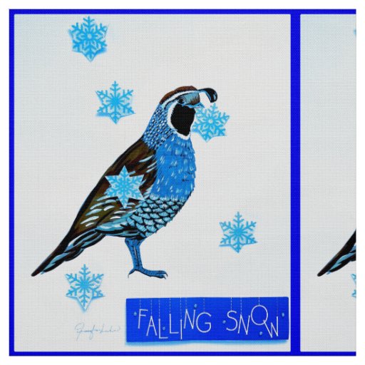 Falling Snow Fabric