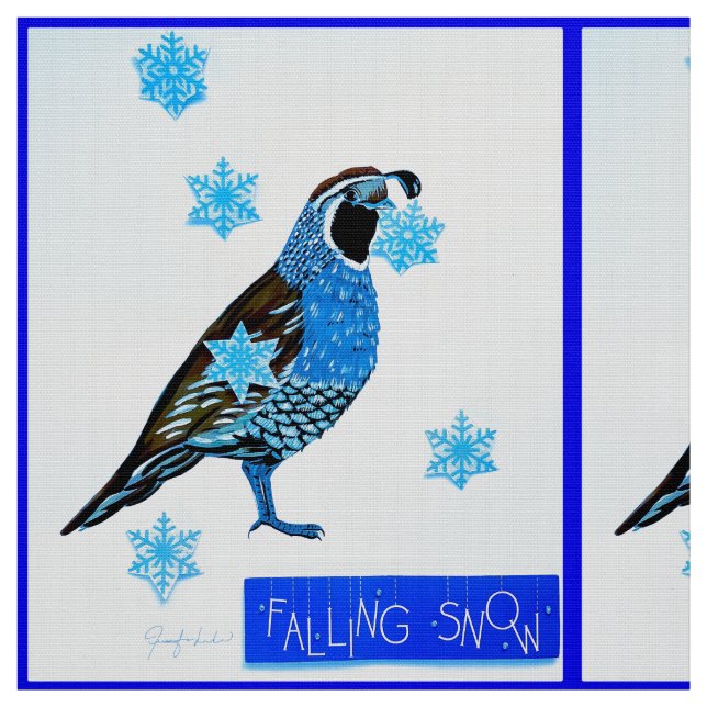 Falling Snow Fabric (Swatch)