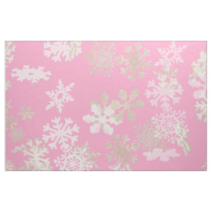 Falling snowflakes pattern on purple background fabric