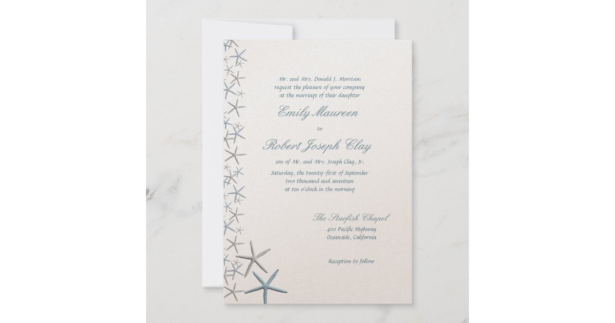 Falling Stars Parents Names Wedding Invitation | Zazzle