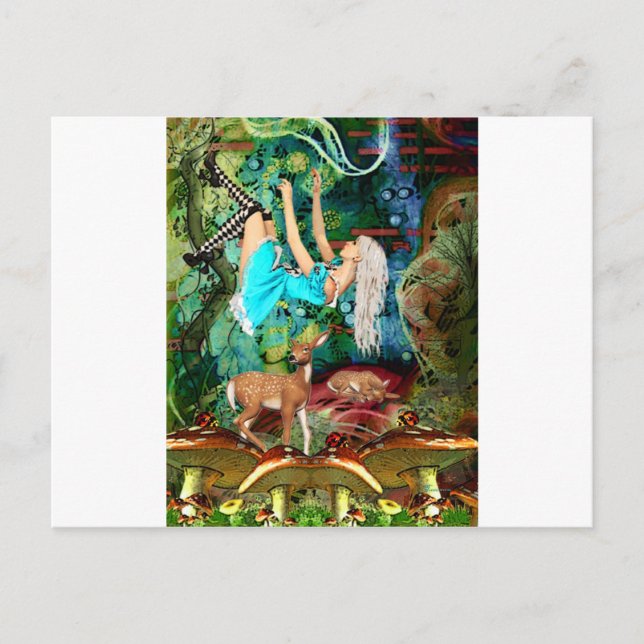 FALLING TO WONDERLAND POSTCARD (Front)
