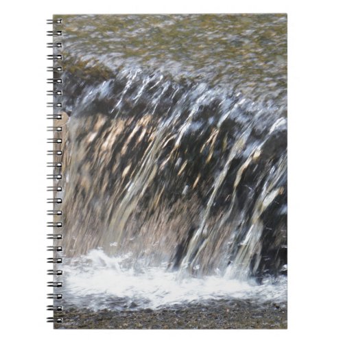 Falling Water cool blue gray and white stream Notebook