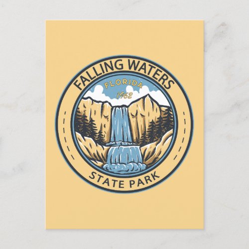 Falling Waters State Park Florida Badge Postcard
