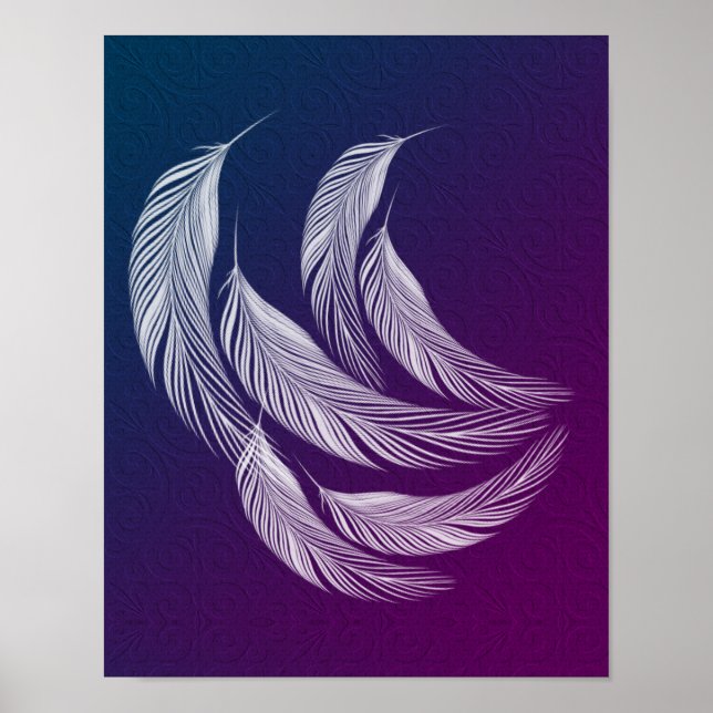 Falling White Feathers   Poster (Front)