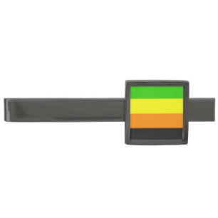 Fallln Aromantic Pride Flag Gunmetal Finish Tie Clip