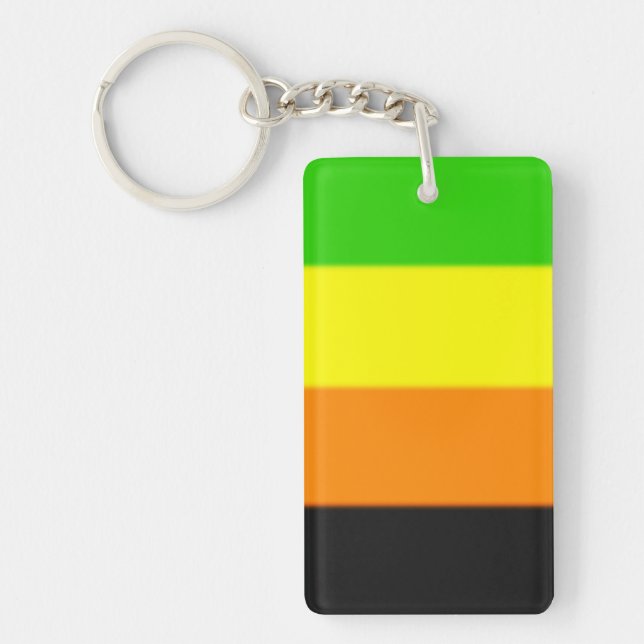 Fallln Aromantic Pride Flag Keychain (Front)