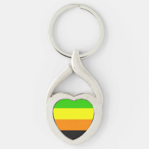Fallln Aromantic Pride Flag Keychain