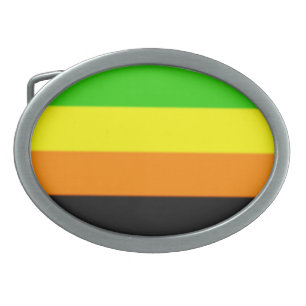 Fallln Aromantic Pride Flag Oval Belt Buckle