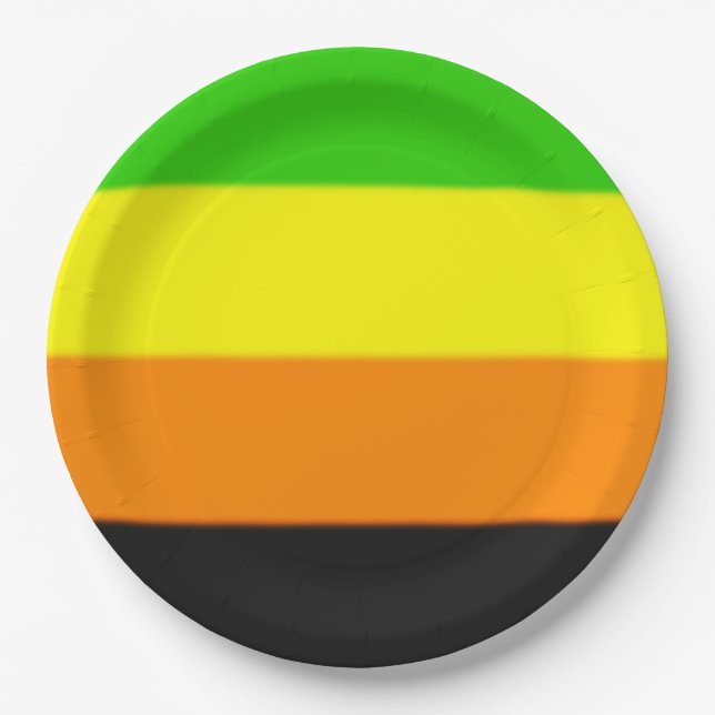 Fallln Aromantic Pride Flag Paper Plates (Front)