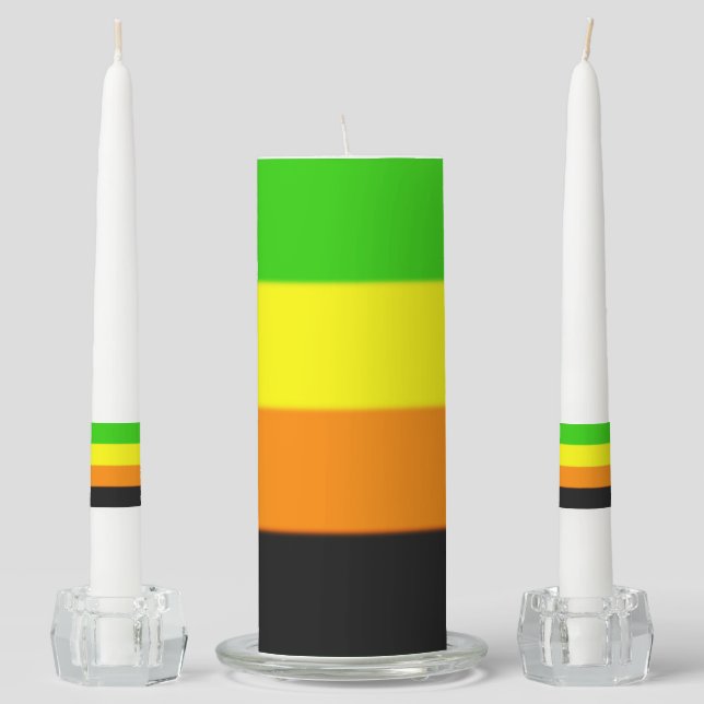 Fallln Aromantic Pride Flag Unity Candle Set (Front)