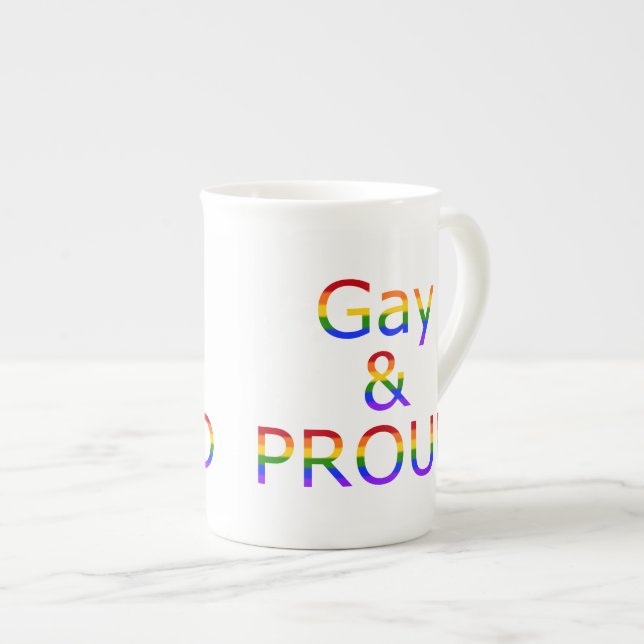 Fallln Gay and Proud Bone China Mug (Front Right)