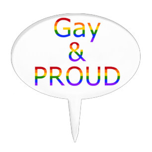 Fallln Gay and Proud Cake Topper