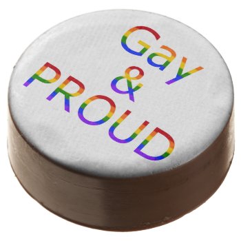 Fallln Gay And Proud Chocolate Dipped Oreo by FallnAngelCreations at Zazzle