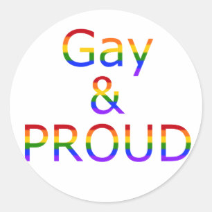 Fallln Gay and Proud Classic Round Sticker