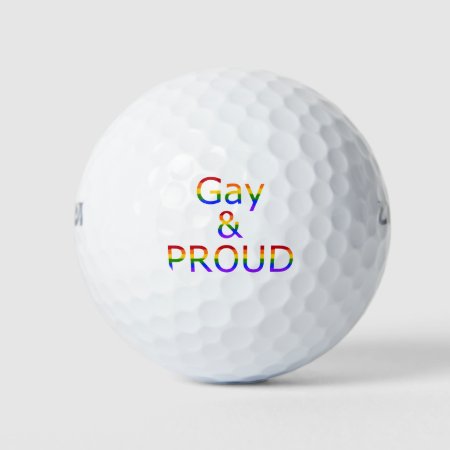 Fallln Gay And Proud Golf Balls