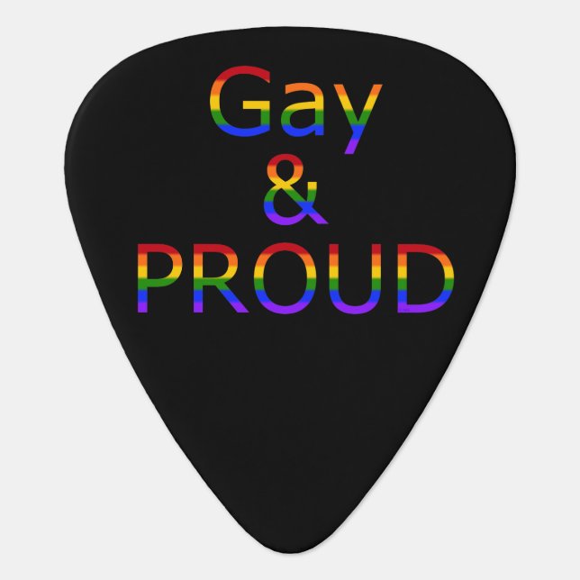 Fallln Gay and Proud Guitar Pick (Front)