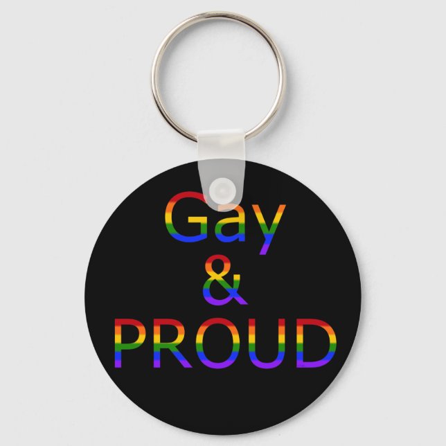 Fallln Gay and Proud Keychain (Front)