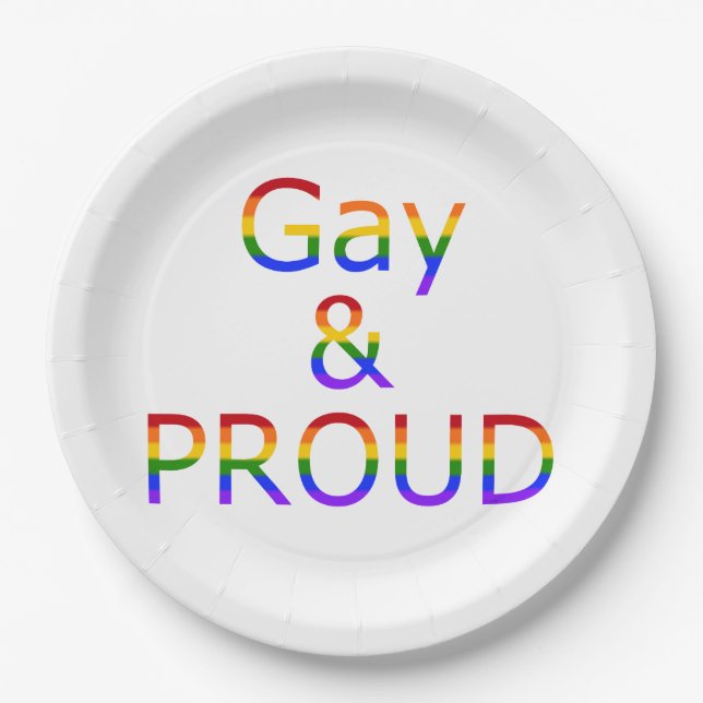 Fallln Gay and Proud Paper Plates (Front)