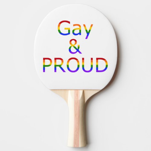 Fallln Gay and Proud Ping Pong Paddle