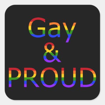 Fallln Gay And Proud Square Sticker by FallnAngelCreations at Zazzle