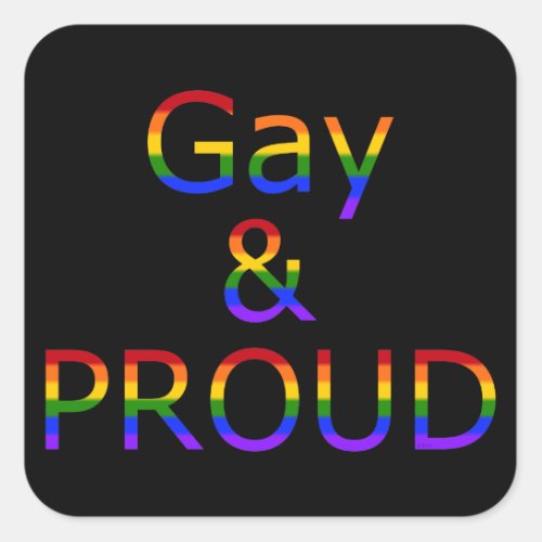 Fallln Gay and Proud Square Sticker