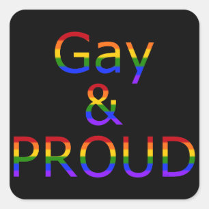 Fallln Gay and Proud Square Sticker