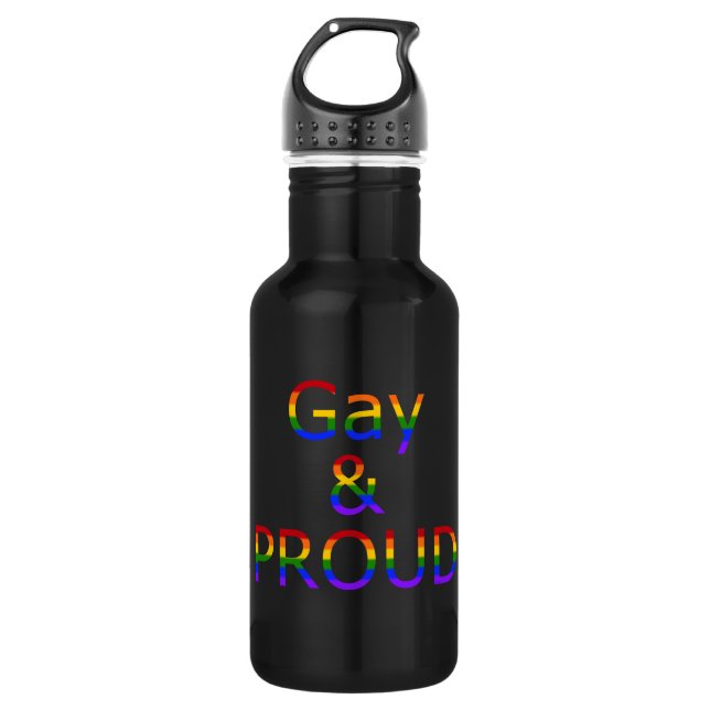 Fallln Gay and Proud Water Bottle (Front)