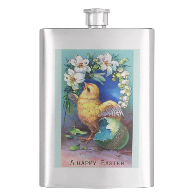 Falln A Happy Easter Chick Flask (Front)