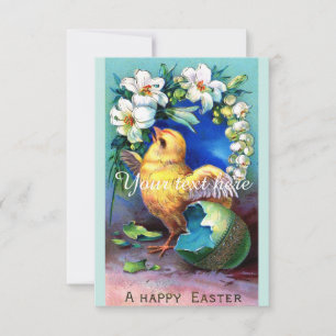 Falln A Happy Easter Chick Invitation