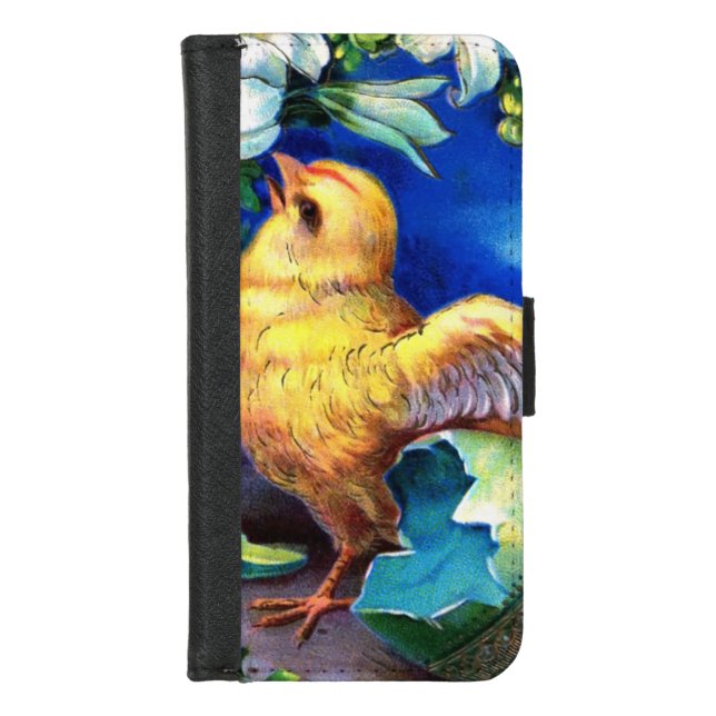 Falln A Happy Easter Chick iPhone Wallet Case (Front)