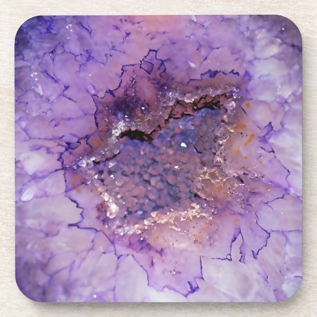 Falln Amethyst Geode Beverage Coaster (Front)