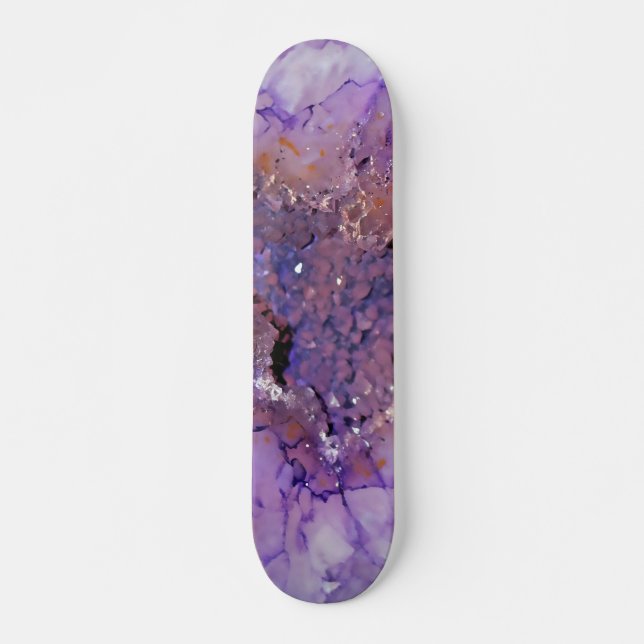 Falln Amethyst Geode Skateboard (Front)