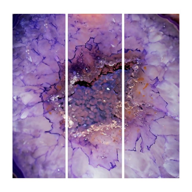 Falln Amethyst Geode Triptych (Front)