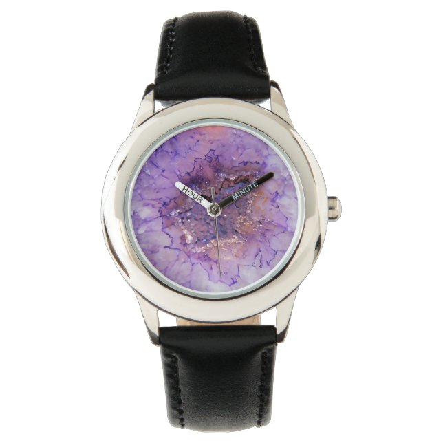 Falln Amethyst Geode Watch (Front)